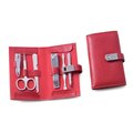 Bey Berk International Bey-Berk International BB172R 6 Piece Manicure Set - Red BB172R